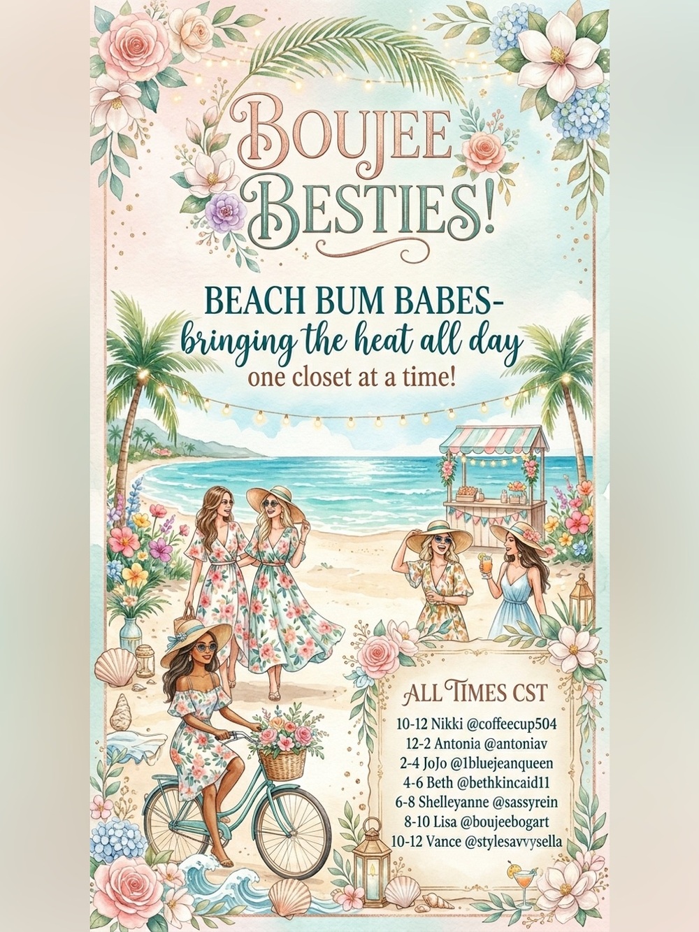 Boujee Besties Beach Bum Babes